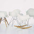 Cadeira de Braços em Plástico Eames DAR / Base Cromada